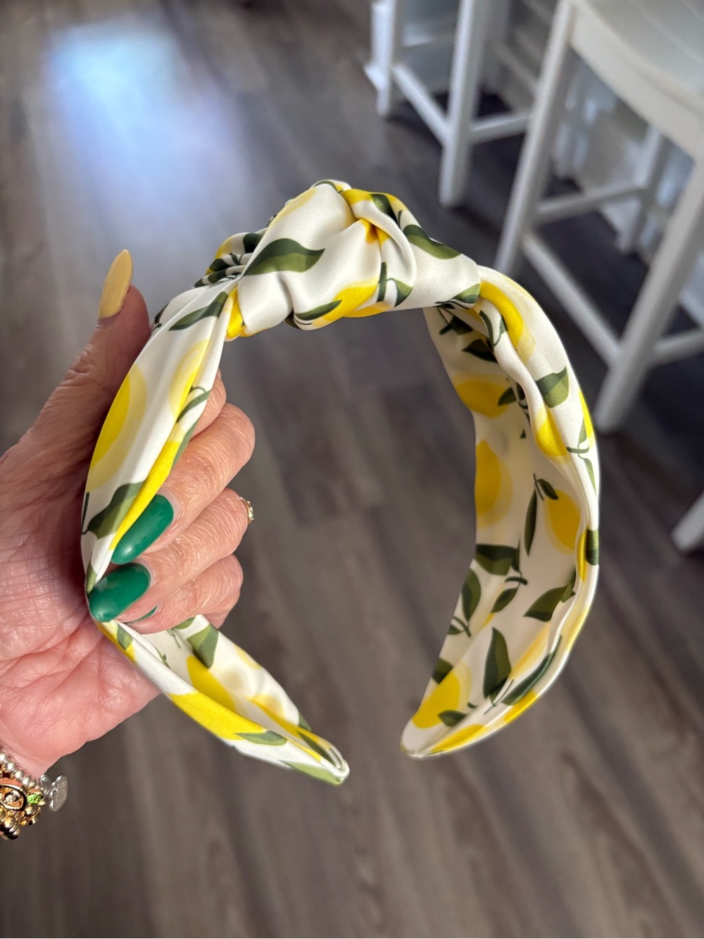 Women’s Knot Headband in Yellow Lemon Print